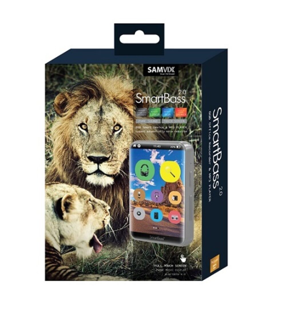נגן mp3 סמארט באס 2.0 16 gb סאמויקס | samvix smartbass 2.0 16 gb