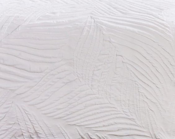 סט מצעים ג'קארד יוקרתי דגם LEAVES WHITE – תמונה 6