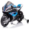אופנוע חשמלי לילדים 12v דגם -bmw -jt5001 עם גלגלי עזר - כחול