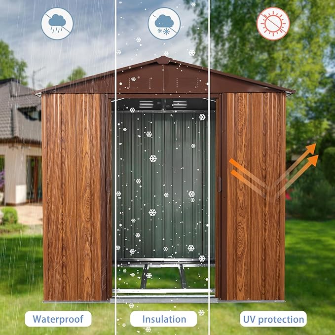 מחסן מתכת פרמיום דגם  1.94x1.74x1.84 מטר דגם sd-yx66