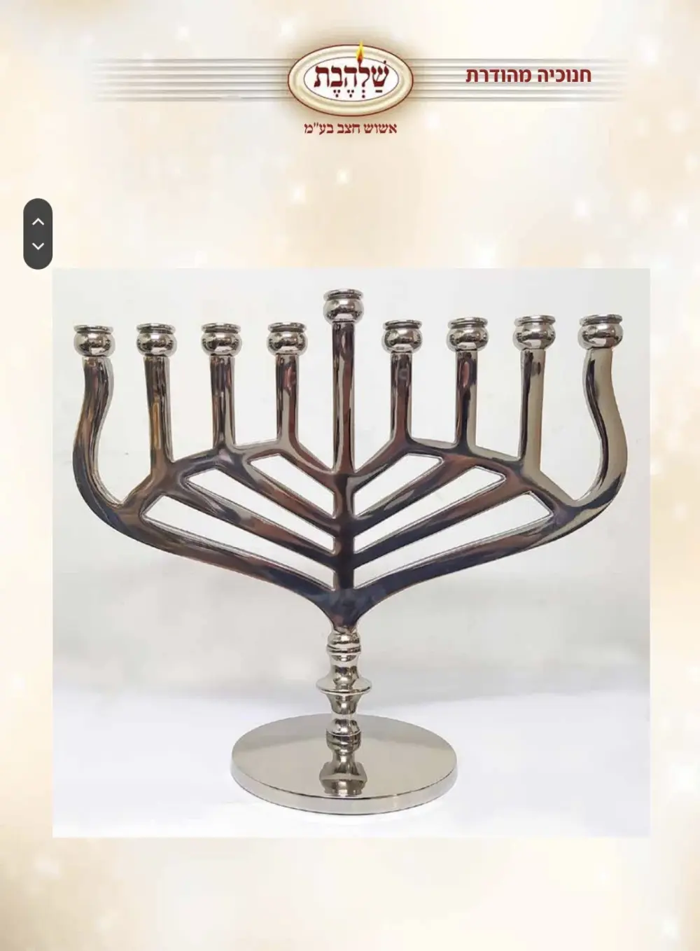 חנוכיה מהודרת דגם