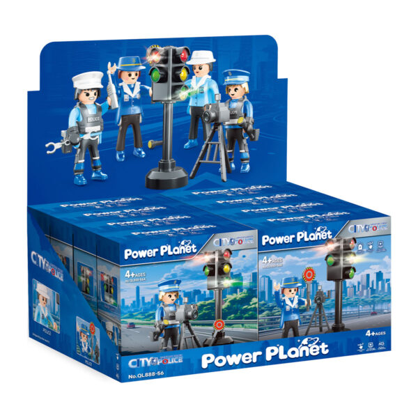 שוטרים עם רמזור לבחירה מתוך 4 דמויות power planet