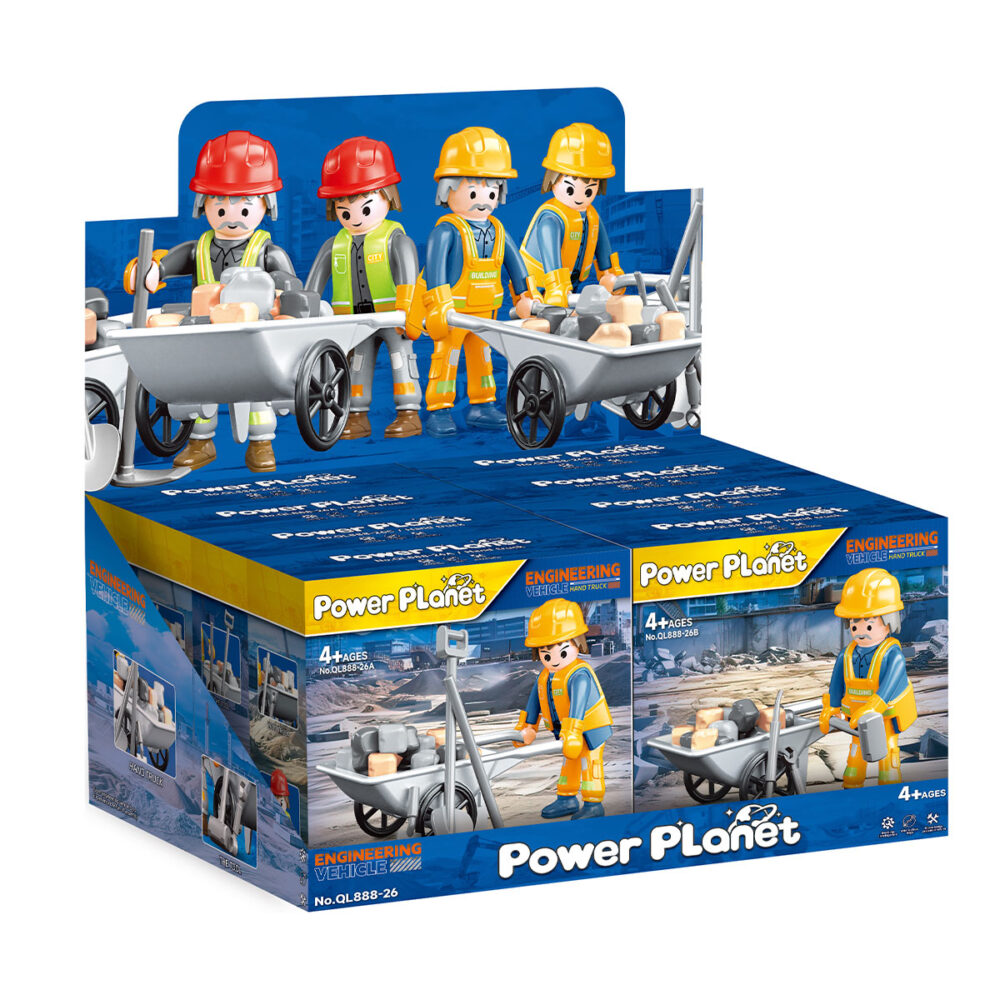 פועלי בנין עם מריצה לבחירה מתוך 4 דמויות power planet