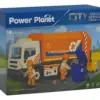 משאית אשפה כתום עם אור וצלילים power planet