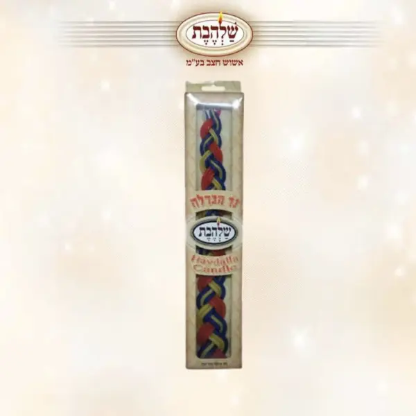 נר הבדלה צמה דונג מפואר צבעוני