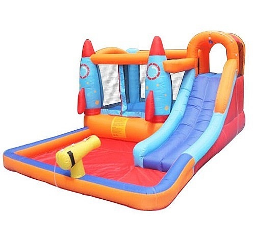 מתנפח לילדים דגם nt-063106 עם טרמפולינה מגלשה ותותח.