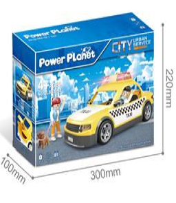 מונית צהובה עם אורות וצלילים power planet