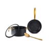 סט סיר 28 ס"מ ומחבת 28 ס"מ כולל כף הגשה BLACK &GOLD