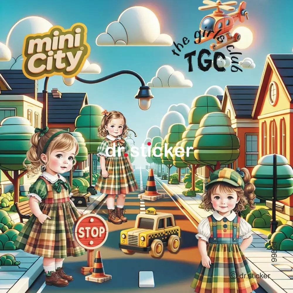 גליל מדבקות ד"ר סטיקר - מועדון הילדות - מיני סיטי
