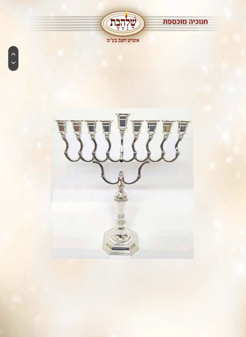 חנוכיה מוכספת דגם
