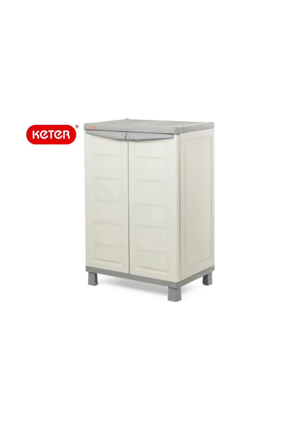 ארון שרות נמוך אפור בהיר